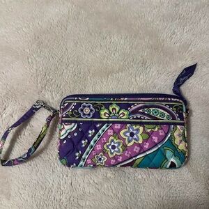 Vera Bradley Floral Purple Wristlet